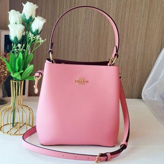 🎀 (สด-ผ่อน) กระเป๋า bucket สีชมพูอ่อน 8 นิ้ว COACH 1011 SMALL TOWN BUCKET BAG