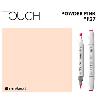 TOUCH TWIN BRUSH MARKER YR27 (POWDER PINK) / มาร์คเกอร์หัวพู่กัน-หัวตัดขนาดกลาง รหัส YR27 (POWDER PINK)