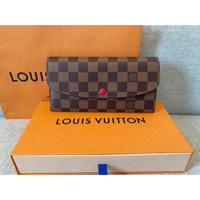 New LV emilie damier red dc19