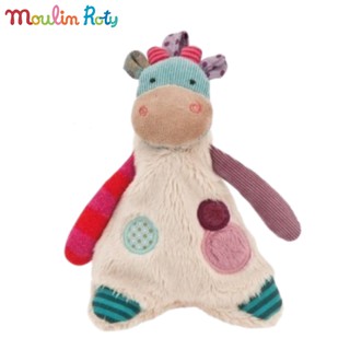 Moulin Roty ตุ๊กตากระเป๋าใส่เหรียญ กระเป๋าพวงกุญแจ 15cm. ออร์แกนิค Les Jolis วัว MR-629291