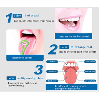 ที่ขูดลิ้น 2 ชิ้น ที่กวาดลิ้น ที่ขูดลิ้นเด็ก ลิ้น ที่ขูดลิ้น แปรงขูดลิ้นทำความสะอาดลิ้น T1485