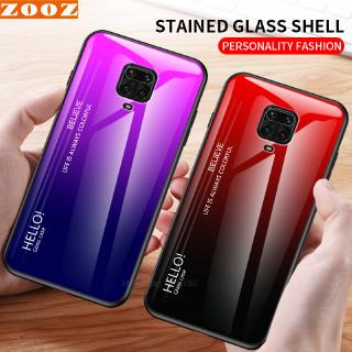 Xiaomi Redmi Note 10 9 Pro 9s POCO X3 NFC X3Pro F3 M3 Cases Covers Gradient Tempered Glass Case Back Cover Shell Protection Phone Casing Anti Fall Shell