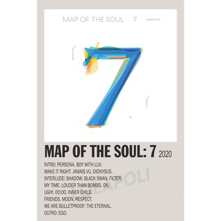 โปสเตอร์ ลายปกอัลบั้ม Map of The Soul 7 ศิลปิน BTS