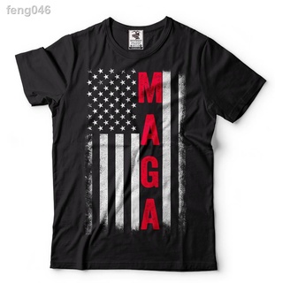 ☏✖◙Maga Flag 2024 การเลือกตั้งประธานาธิบดีสหรัฐ Tees Mensshirtneck Short Sleeve Top Casual Loose Fashion Print