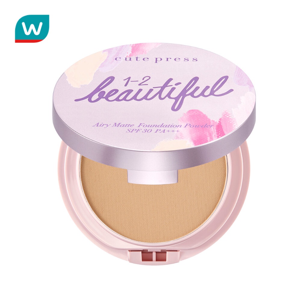 Cute คิวท์เพรส วัน-ทู-บิวตี้ฟูล แอร์รี่ แมทท์ ฟาวเดชั่น พาวเดอร์ SPF30 PA+++ 13ก. #04 มีเดียม เบจ