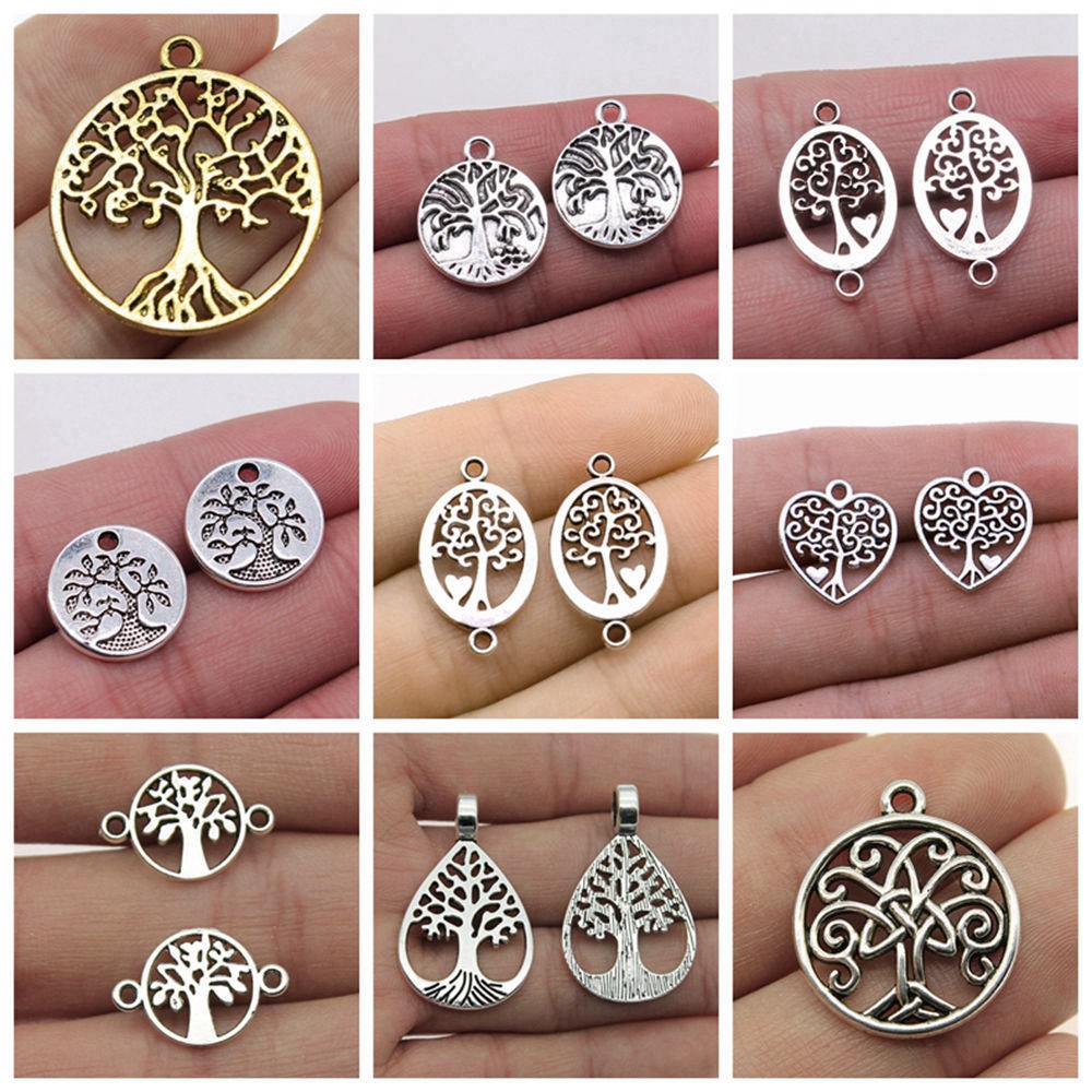 จี้รูปต้นไม้ สําหรับทําเครื่องประดับ แฮนด์เมด Diy