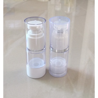 ขวดปั๊มสูญญากาศ 15ml ใส •พร้อมส่ง•มีราคาส่ง•