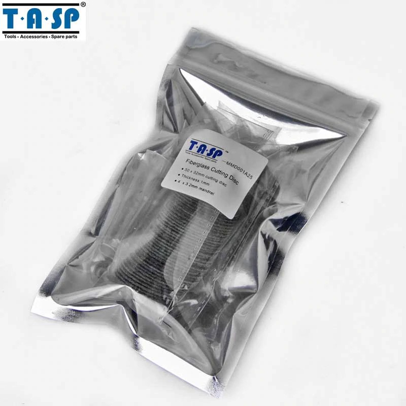 TASP 50pcs Fiberglass Reinforced Cutting Discs Abrasive Cutting Tools Set Rotating Decorating Appare