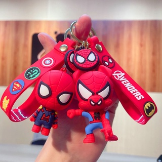 พวงกุญแจ PVC รูปการ์ตูนอนิเมะ Spiderman Marvel