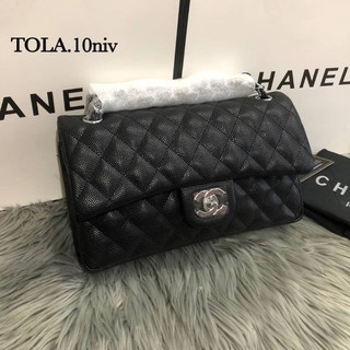 กระเป๋า Chanel Classic 10" คาเวียร์อะไหล่เงิน