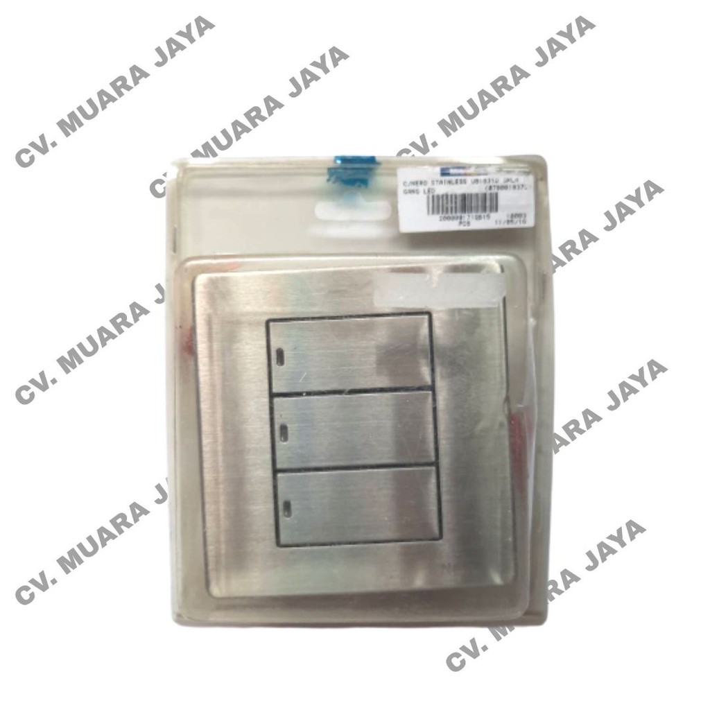 Nero V8 STAINLESS V8 Series Switch V816131D - 3 Gang 1 Way Switch