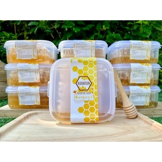 รวงผึ้งขนาด 200 กรัม มี [อย.] และ [GAP] รวงน้ำผึ้งสดธรรมชาติ 100% (HoneyComb) กุนทนฟาร์ม