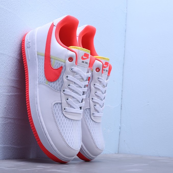 Nike Force 1 ' 07 LV 8 1 รองเท้าผ้าใบสีขาว แดง / greyc 0060-102 | Shopee Thailand