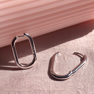 ต่างหูสีเงิน/ทอง Oval hoops