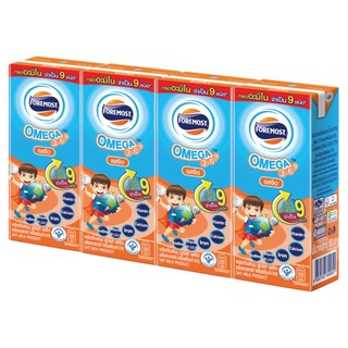 💥โปรสุดพิเศษ!!!💥 โฟร์โมสต์ โอเมก้า 3 6 9 ผลิตภัณฑ์นมยูเอชที รสจืด 180มล. x 4 กล่อง Foremost Omega 3 6 9 Plain Flavoured