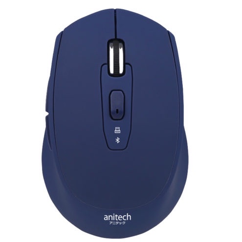 (W226) MOUSE WIRELESS (เม้าส์ไร้สาย2ระบบ) Anitech  1600DPI สัญญาน 2.4G Bluetooth 5.0 (มี 2 สี ดำ|น้ำเงิน) 2Y -ของแท้