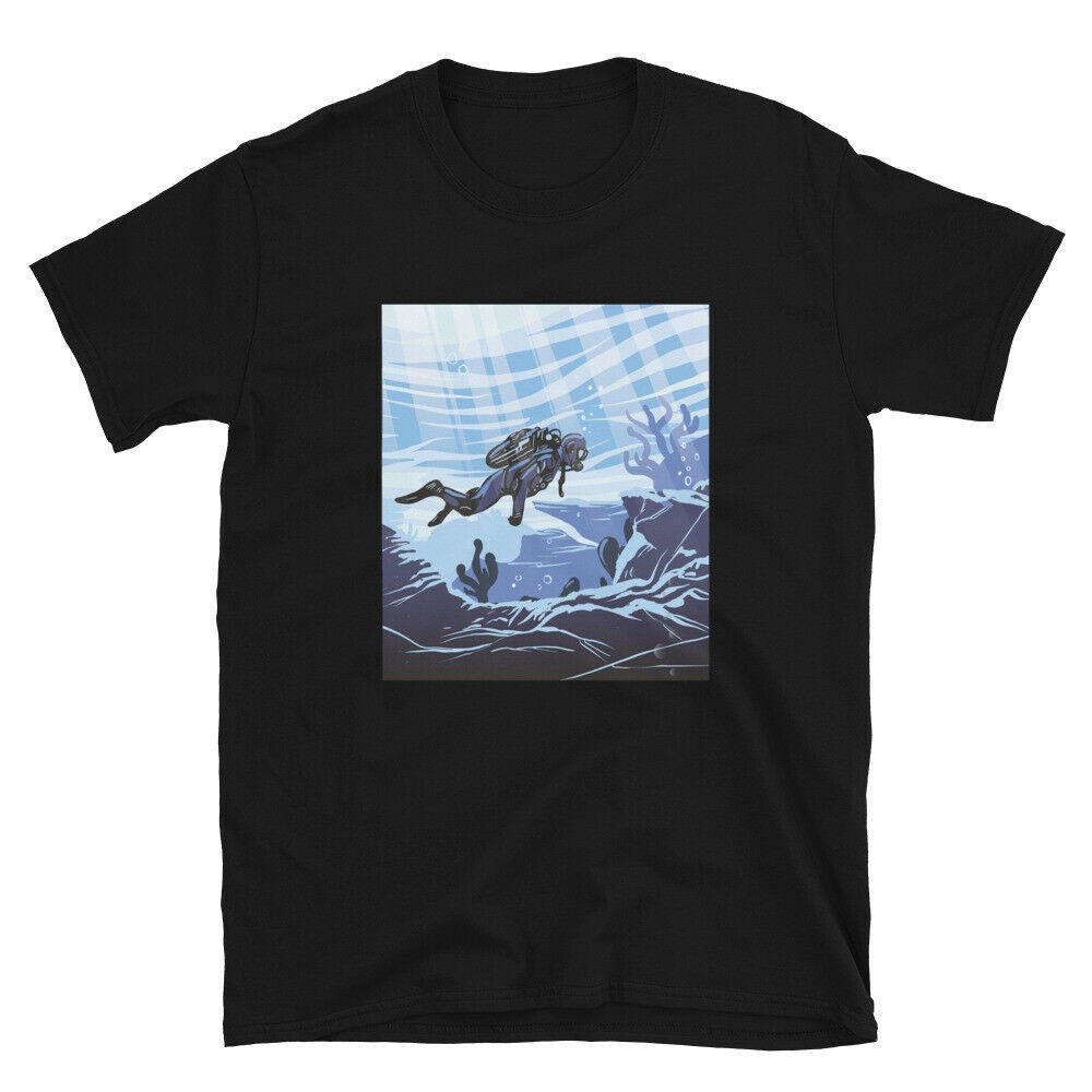 พิมพ์ Cool Tee Scuba Diving Graphics เสื้อยืดบุรุษ