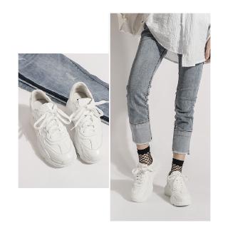 ️CHOO​ Sneakers.รองเท้าผ้าใบขาวล้วน สไตล์เกาหลี  1size