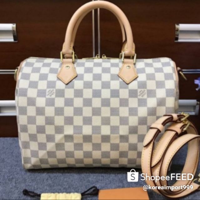 Louis Vuitton Speedy Damier Azur Canvas Bag