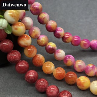 Botswana Agate Chalcedony Beads ลูกปัดโมราบอตสวานาโมราหินรอบ 4-16 มม. พลอยหลวม Spacer DIY