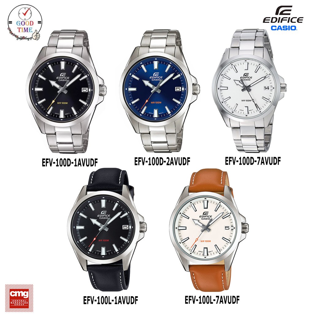 Casio Edificeแท้ประกัน CMG นาฬิกาข้อมือผู้ชายรุ่นEFV-100D, EFV-100L(สินค้าใหม่ ของแท้ มีใบรับประกัน CMG)