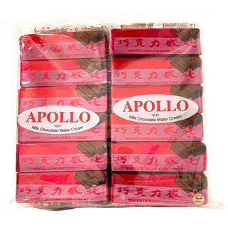 พร้อมส่ง ขนมเวเฟอร์เคลือบช็อกโกแลต APOLLO