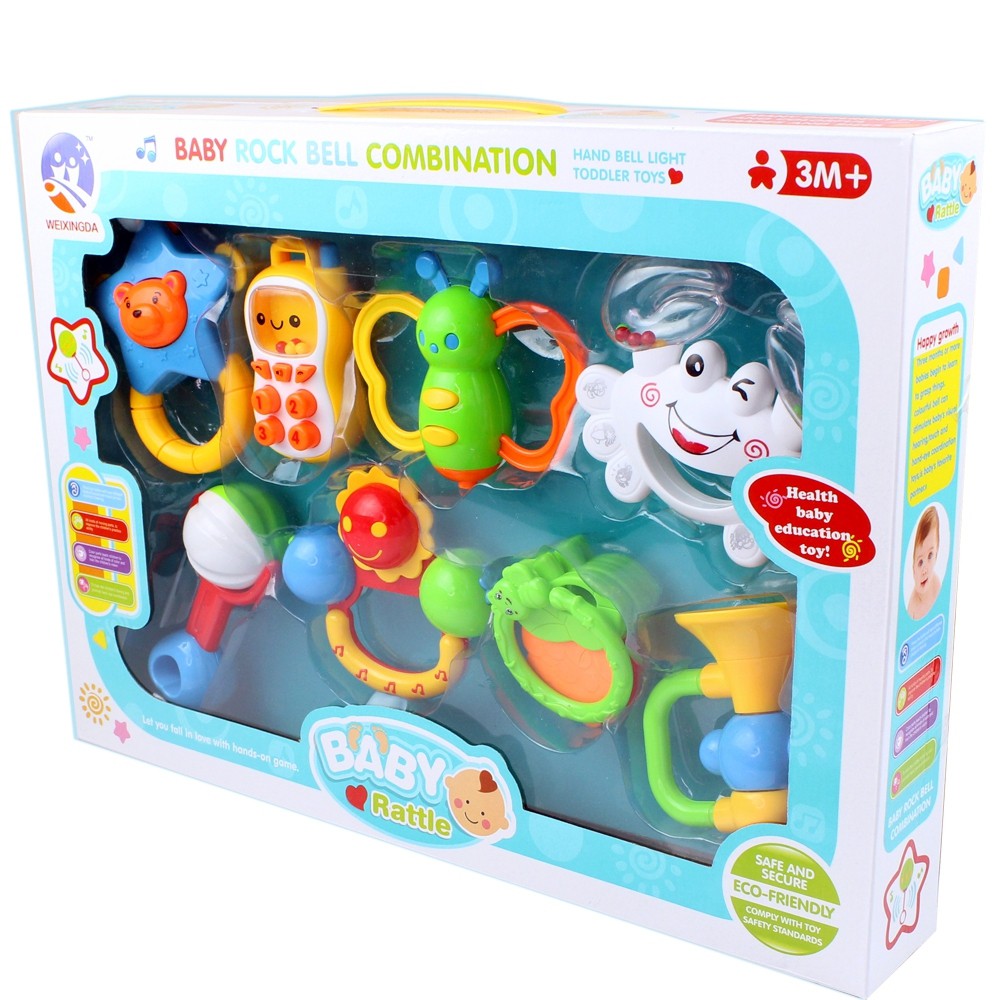 Telecorsa Baby Rattles Toys No666-7 Assorted Model Quality-Rubber-Sound-Set-Biting-08A-Toy