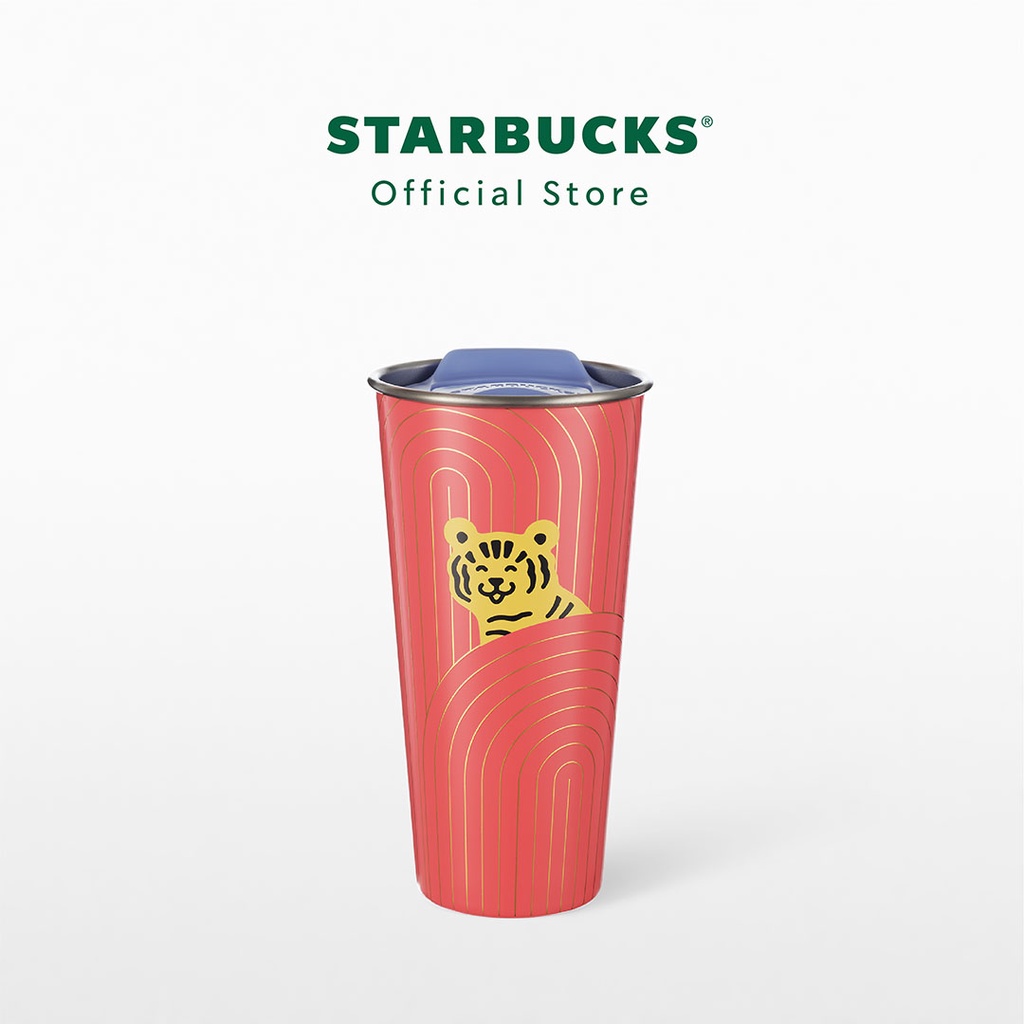 Starbucks Stainless Steel Tiger Behind The Rock Tumbler16oz.ทัมเบลอร์สตาร์บัคส์สแตนเลสสตีลลายเสือ ขนาด 16ออนซ์ A11129911 #4