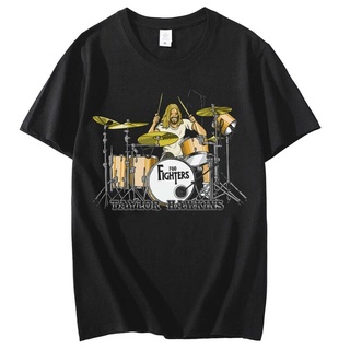 ROUND คอลูกเรือ[ใหม่] เสื้อยืด พิมพ์ลาย FOO FIGHTERS TAYLOR HAWKINS Drummer Concert RIP สําหรับผู้ชาย-4XL