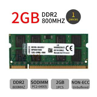 Kingston(คิงสตัน) การ์ดหน่วยความจำ  2GB PC2-6400 DDR2 800Mhz 200Pin SODIMM KVR800D2S6 / 2G RAM สำหรับ แล็ปท็อป โน้ตบุ๊ค คอมพิวเตอร์ AD22
