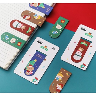 ที่คั่นหนังสือ Bookmark Merry Christmas ที่คั่นหนังสือแม่เหล็ก ตัวเล็กน่ารัก มีหลายสี bookmask