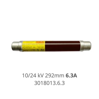 HV fuse 10/24 kV 292mm 6.3A SIBA ฟิวส์แรงดันสูง High Voltage Fuse 3018013.6.3