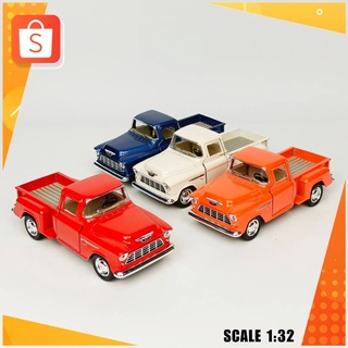 โมเดลรถเหล็ก​ โมเดลรถกระบะ เชฟ 1955​ Chevy Stepside​ pick-up  Scale 1:32