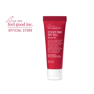 We Are Feel Good Inc. : Sticky Zinc Sunscreen SPF50+ (Medium Tint) สติ๊กกี้ ซิงค์ ครีมกันแดด SPF50+ สีมีเดียม