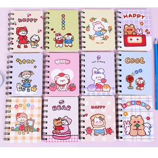 Cute A7 notebook สมุดโน๊ต จดบันทึก มีเส้นบรรทัด 80 pages