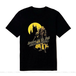 【Boutique Selection】ใหม่ เสื้อยืด ผ้าฝ้าย 100% พิมพ์ลาย Castlevania Symphony Of The Night Game สีดํา สไตล์คลาสสิก แฟชั่น