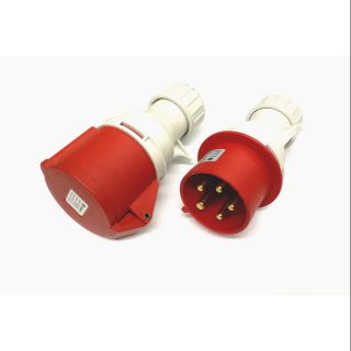 32A Power Plug 3เฟส เพาเวอร์ปลั๊ก  ตัวผู้+ตัวเมีย 1คู่ IP44