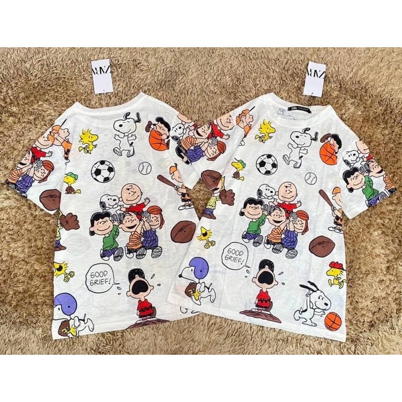 เสื้อยืดสลาฟ Snoopy & เสื้อยืด Betty Boop เล่น surf