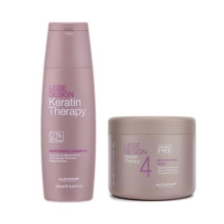 Alfaparf Lisse Design Keratin Rehydrating mask 500 g. แชมพูพร้อมมาร์คเคราติน เพิ่มความยื่ดหยุ่นให้แก่เส้นผม