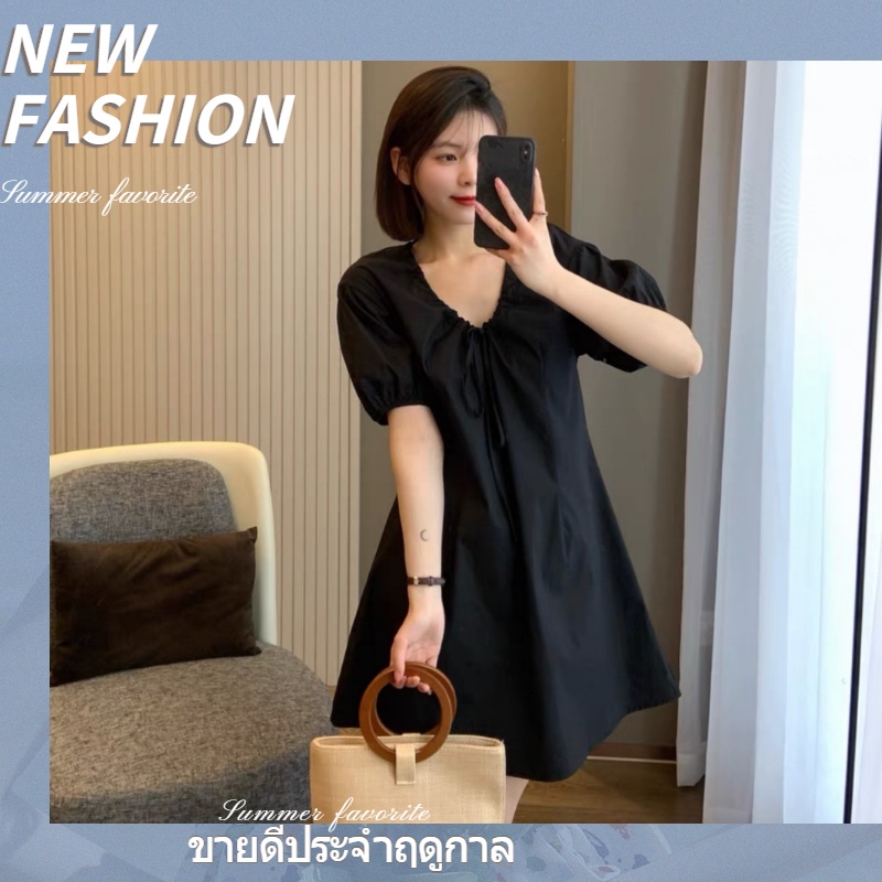 Monday2020 มันจึ้งมันเริ่ดด🍭เดรสมินิมอลสไตล์เกาหลี💞ดีไซน์หวานๆกรุบเกร๋มาก🔮 ชุดเดรสสไตล์เกาหลี น่ารักอ่อนหวาน ละมุนมากๆ🎈