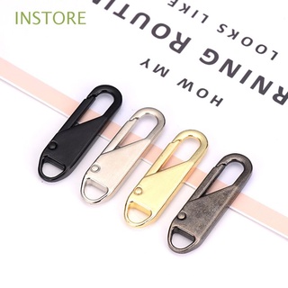 INSTORE DIY Zipper Repair Kit Fashion Zipper Head Zipper Slider Puller Detachable For Handbags Clothing Backpack Zipper Fixer Sewing Accessories Replacement Metal Pull Tab/Multicolor