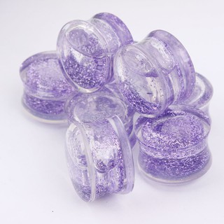 Liquid Glitter Snow Globe Blood Flesh Tunnel Ear Plug Stretcher Expander