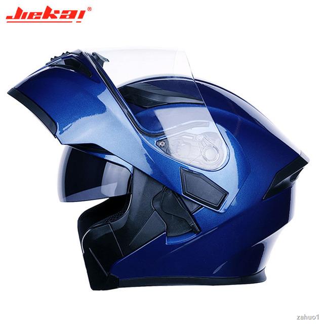 ❐♞¤DOT JIEKAI JK902 Flip Up Motorcycle Helmet,double Lens Motorbike MOTO  Motocross Scooter Helmet Black White Red M L X | Shopee Thailand