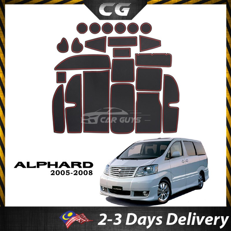แผ่นรองช่องภายในรถยนต์ สําหรับ Toyota Alphard AH10 2005-2008