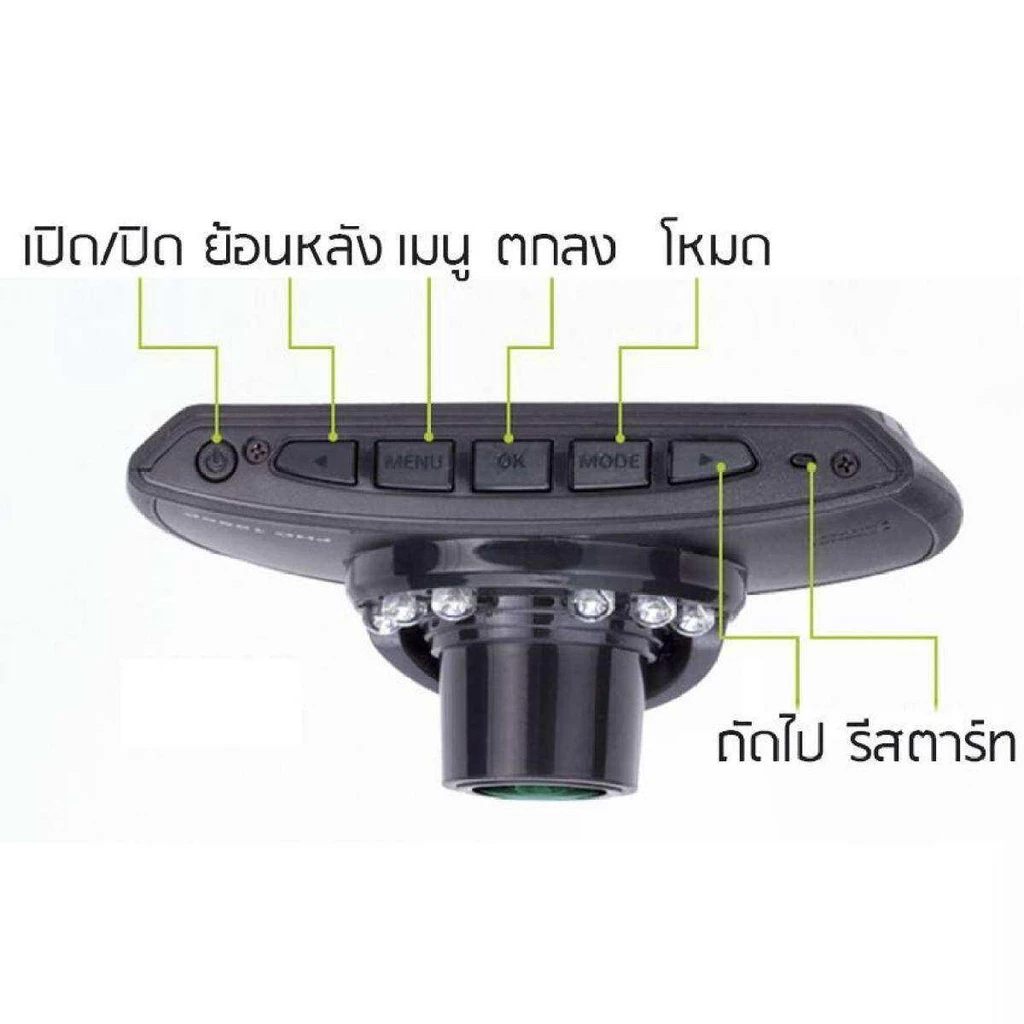 กล้องติดรถยนต์G30 2.2 นิ้ว เลนส์กระจกทรงกล้อง 1080P พิกเซล driving recorder กล้องหน้ารถ มุมมองกลางคืนมุมกว้าง เมนูไทย thumbnail 6