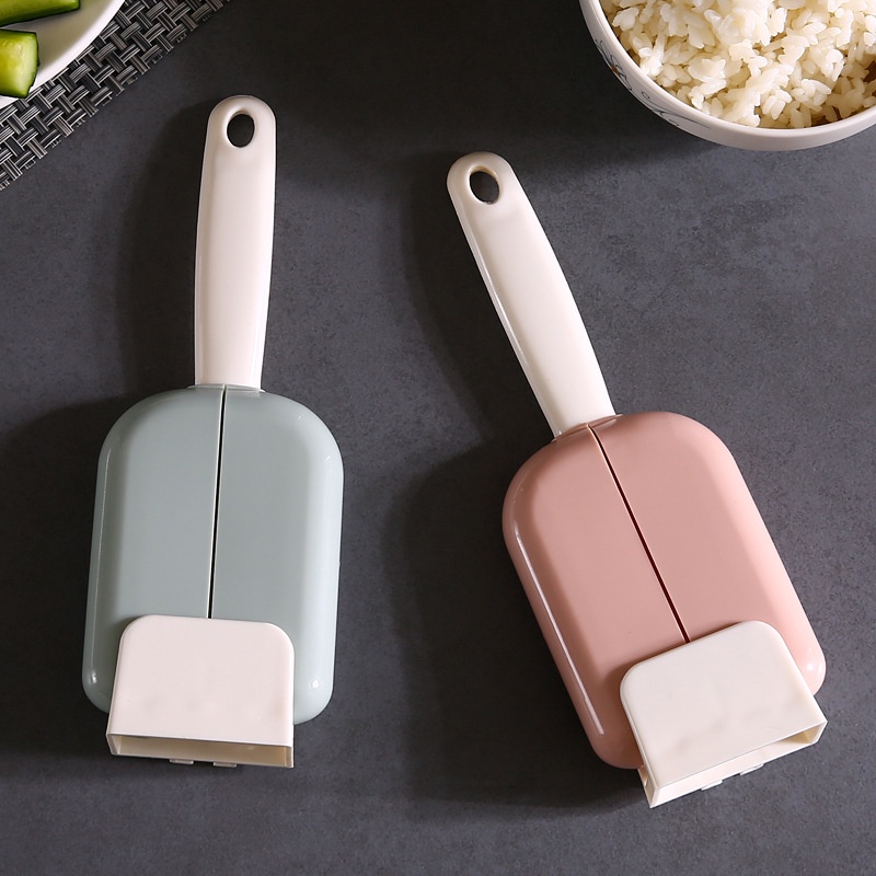 Portable Plastic Rice Scoop Automatic Open Close Dust Cover Tableware ...