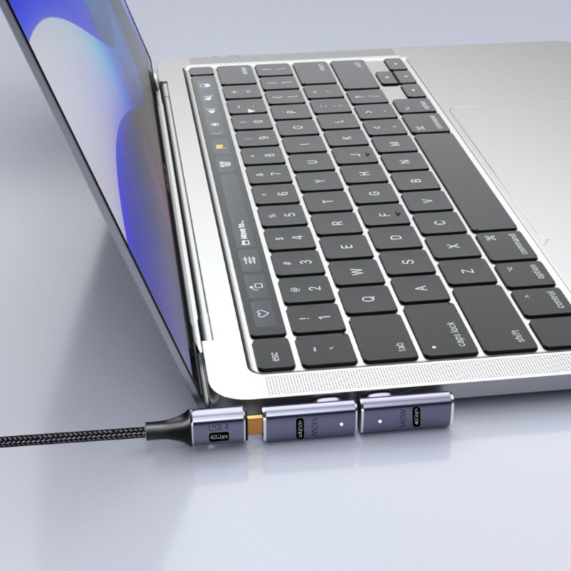 CS อะแดปเตอร์ USB C แม่เหล็ก 40Gbps 24Pins Type-C Connector สําหรับ 3 USB3 1 140W PD ชาร์จ 8K เอาต์พ