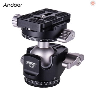 Andoer D - 30 Panorama อะแดปเตอร์ขาตั้งกล้องแบบอลูมิเนียมอัลลอยด์ 18 ก . / 40 Lbs