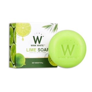 Wink White LIME Soap วิงค์ไวท์ สบู่ มะนาว ช่วยให้ผิว ขาว สุขภาพ ดี