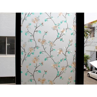ฟิล์มPVCสูญญากาศติดกระจก กันร้อน/กันรังสียูวี"Vintage Flowers"G104 (หน้ากว้าง90cm.) เมตรละ 189 บาท